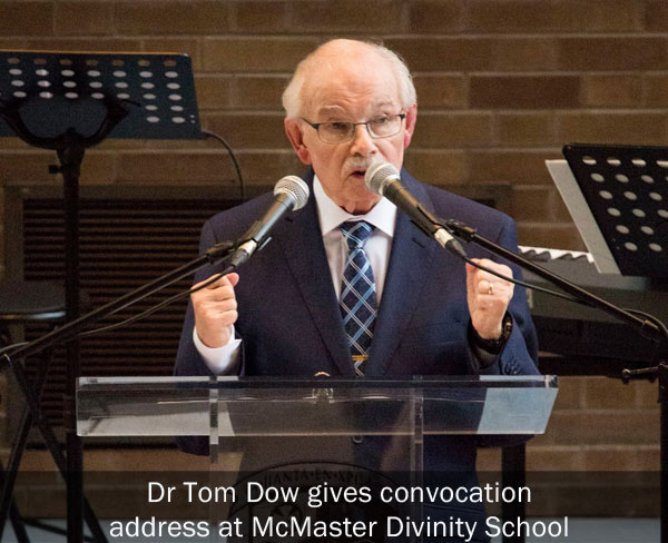 Dr. Dow giving convocation address
