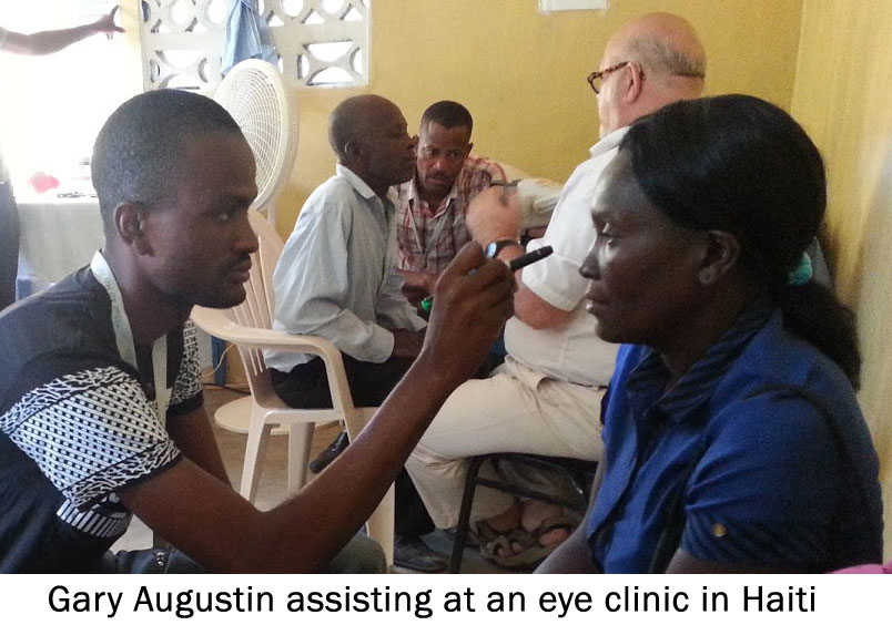Gary Augustin at an Eye Clinic