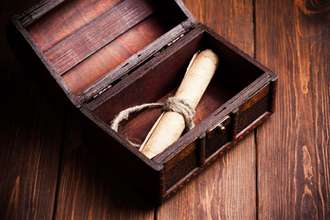 Scroll In Wooden Box