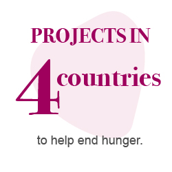 EMCC supports projects in 4 countries to help end hunger.