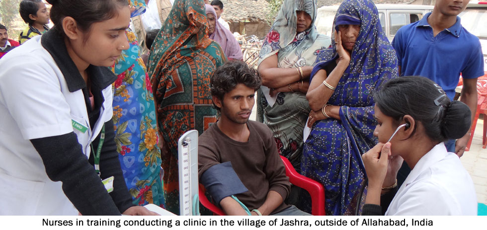 Clinic in rural Indian village