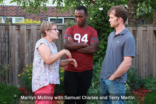 Marilyn with Samuel Charles and Terry Martin