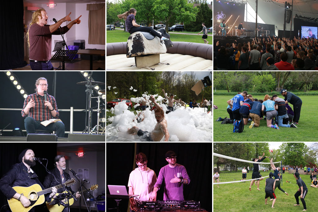 Collage of Photos from Pitch 'n Praise